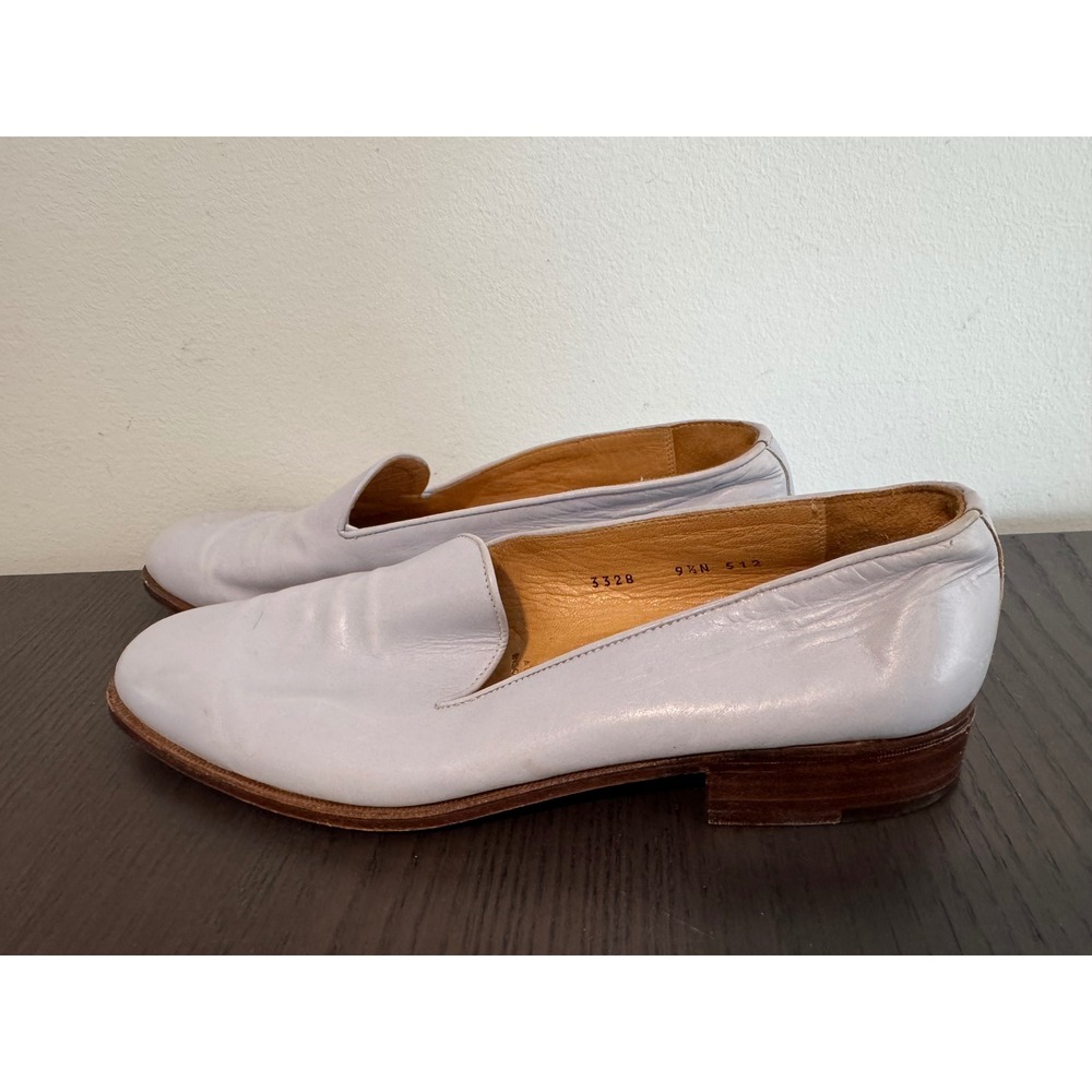 Neiman Marcus Gravati Loafers Womens 9.5 N Light‎ Blue Italian Leather Slip On